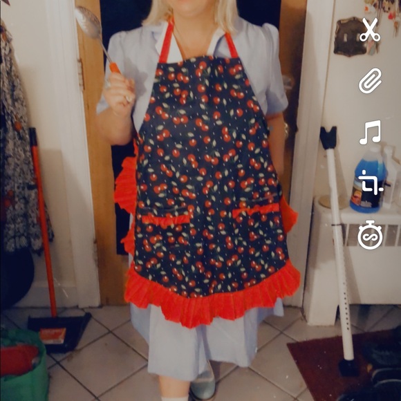 Vintage cherries apron NWT - Picture 4 of 9